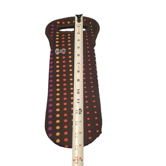 Built NYC Brown Polka Dot Wine Koozie Neoprene Polyester Handles - Picture 4 of 5